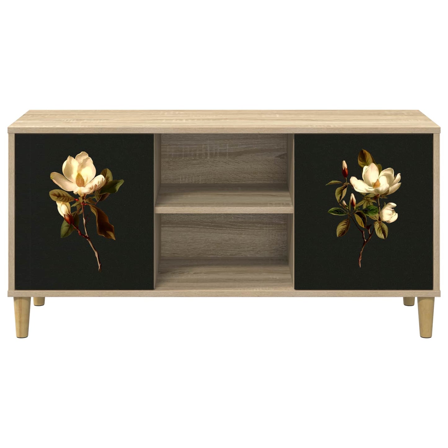 Tv-meubel BREMEN 102 x 33 x 50 cm Sonoma Bewerkt hout
