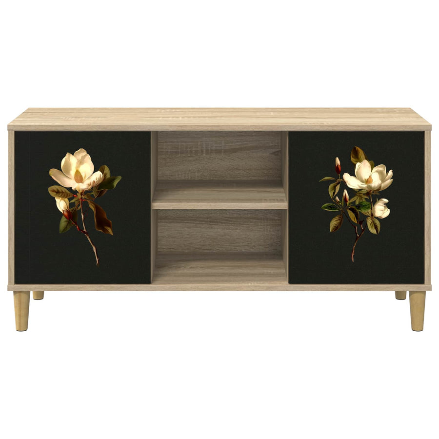 Tv-meubel BREMEN 102 x 33 x 50 cm Sonoma Bewerkt hout