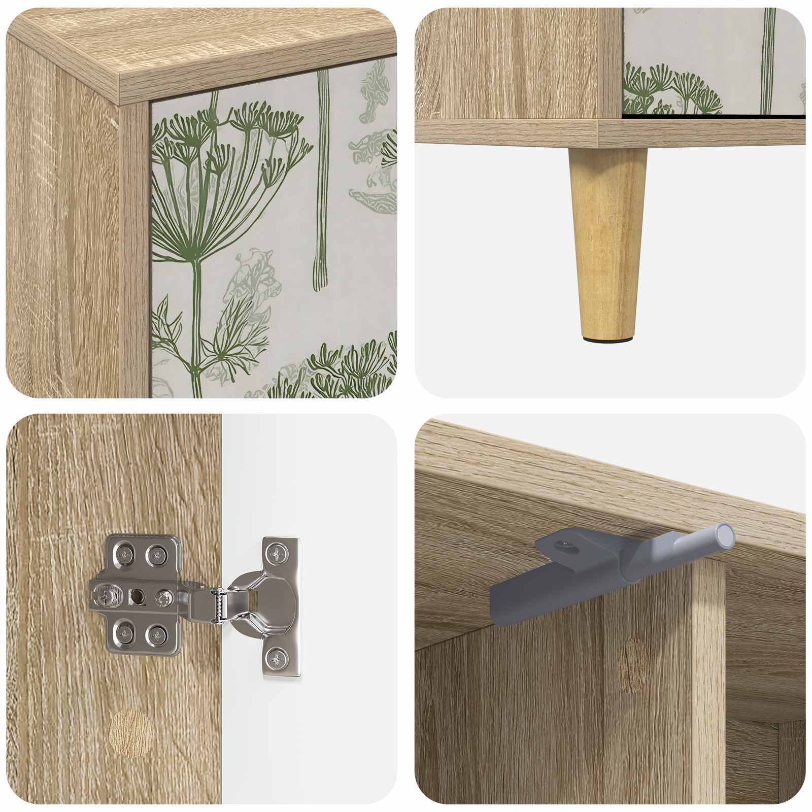 Tv-meubel GOTHA 102 x 33 x 50 cm Sonoma Bewerkt hout