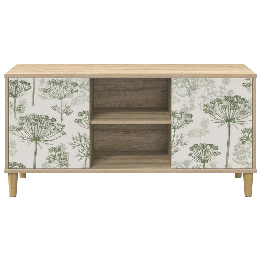 Tv-meubel GOTHA 102 x 33 x 50 cm Sonoma Bewerkt hout