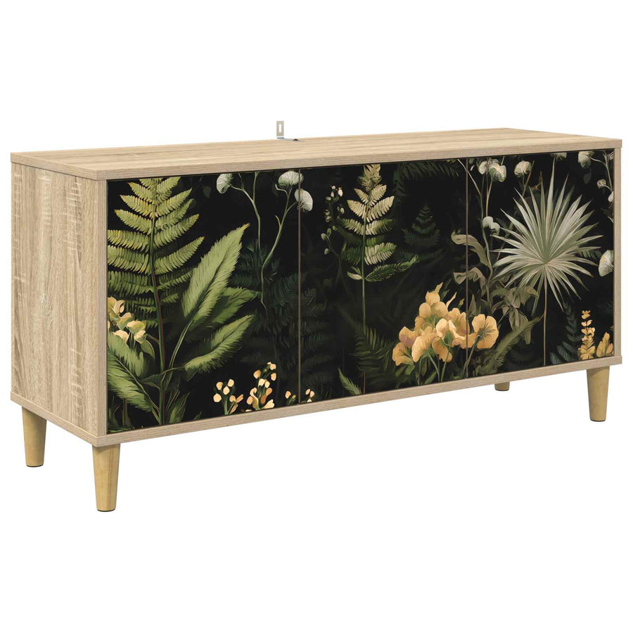 Tv-meubel RHENEN 102 x 33 x 50 cm Sonoma Bewerkt hout