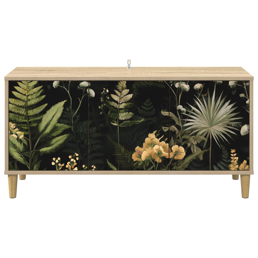 Tv-meubel RHENEN 102 x 33 x 50 cm Sonoma Bewerkt hout