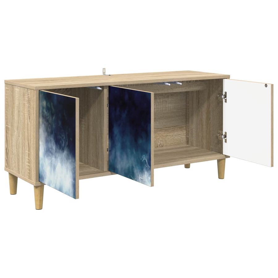 Tv-meubel RAALTE 102 x 33 x 50 cm Sonoma Bewerkt hout