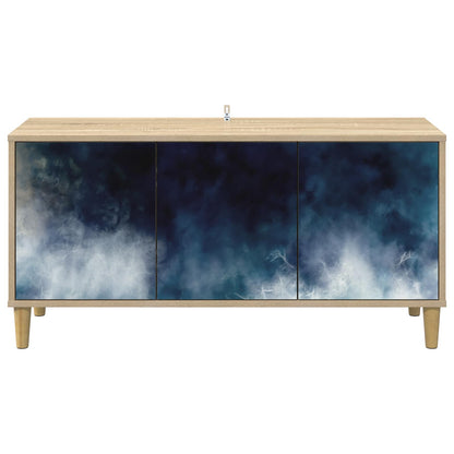 Tv-meubel RAALTE 102 x 33 x 50 cm Sonoma Bewerkt hout