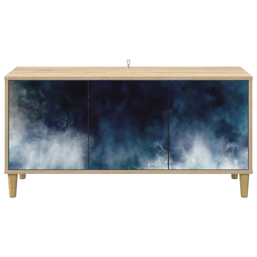 Tv-meubel RAALTE 102 x 33 x 50 cm Sonoma Bewerkt hout