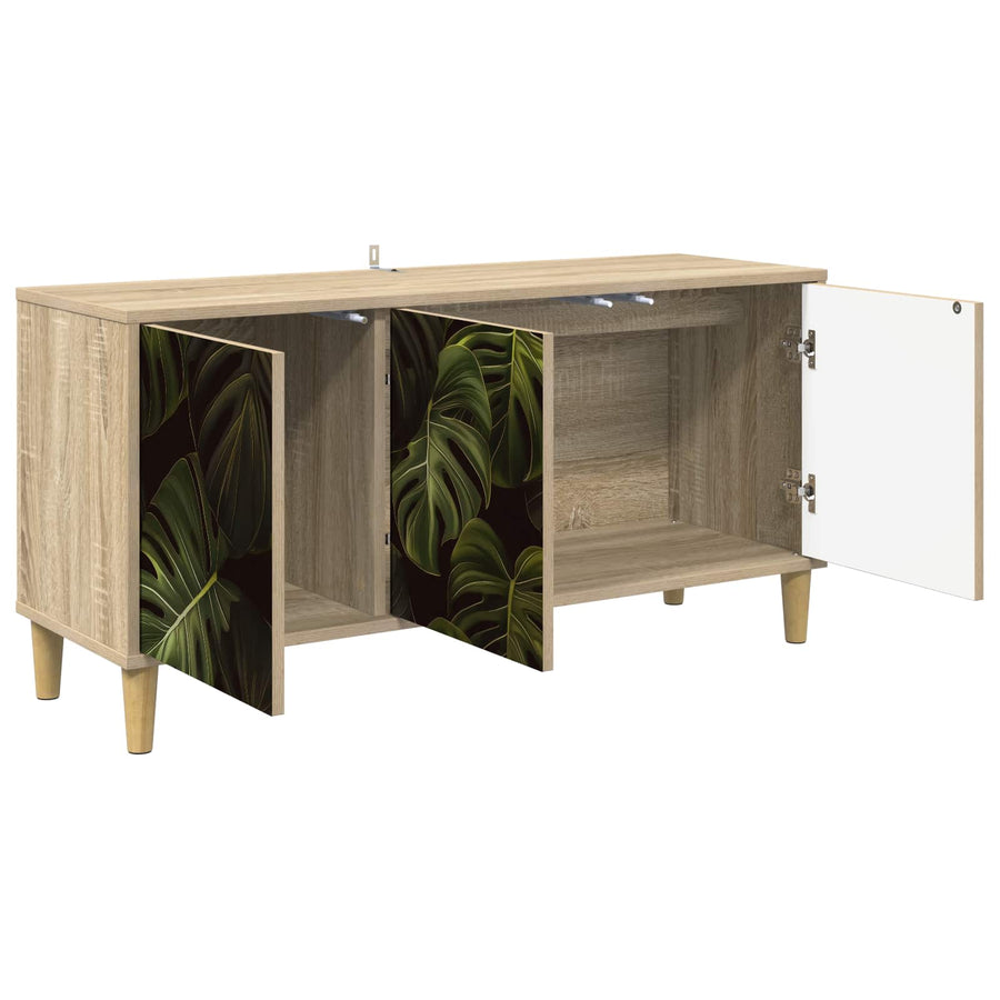 Tv-meubel ELBURG 102 x 33 x 50 cm Sonoma Bewerkt hout