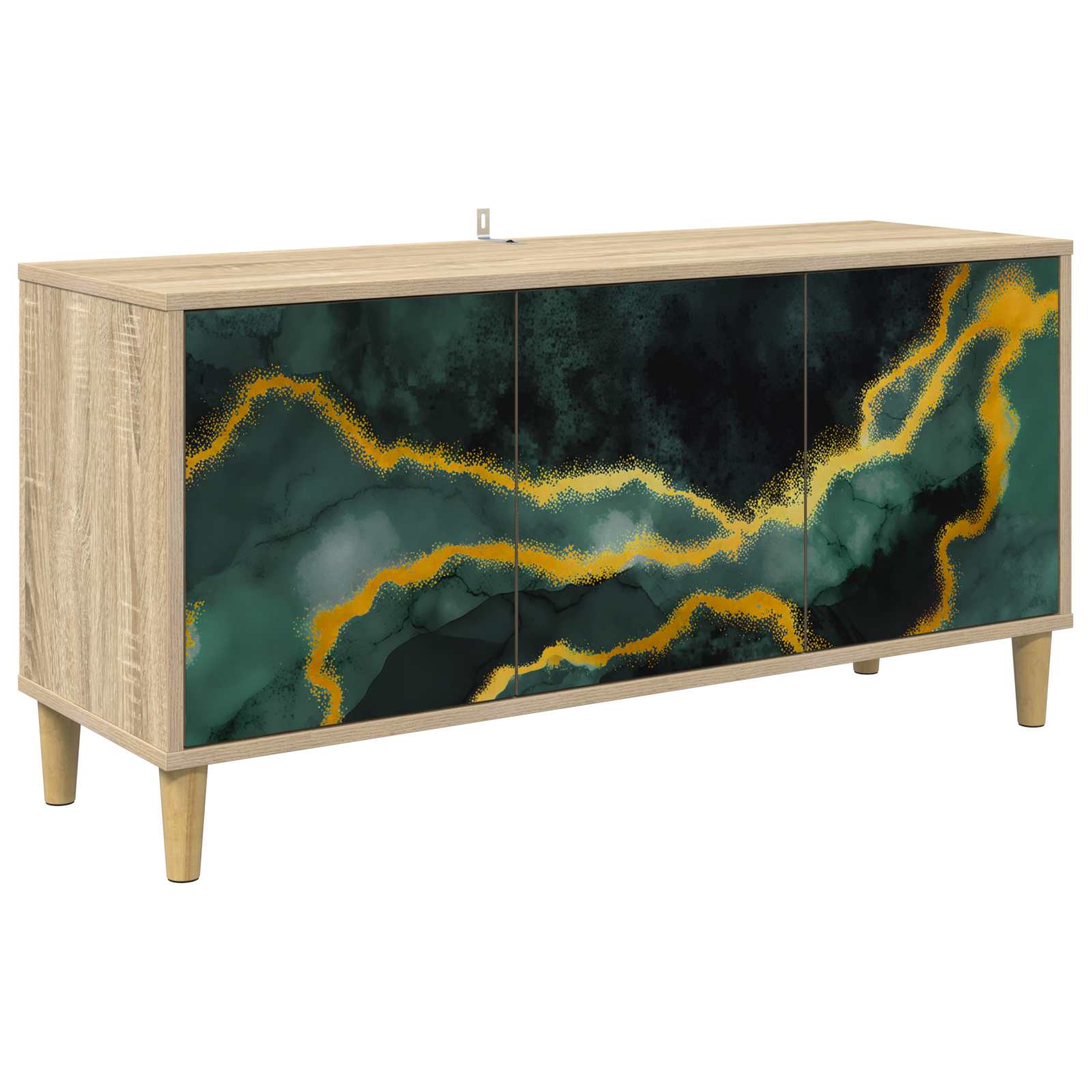 Tv-meubel WIJHE 102 x 33 x 50 cm Sonoma Bewerkt hout