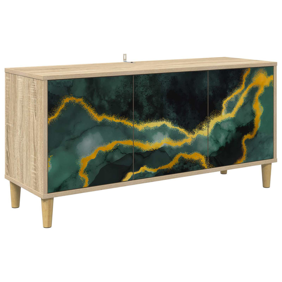 Tv-meubel WIJHE 102 x 33 x 50 cm Sonoma Bewerkt hout