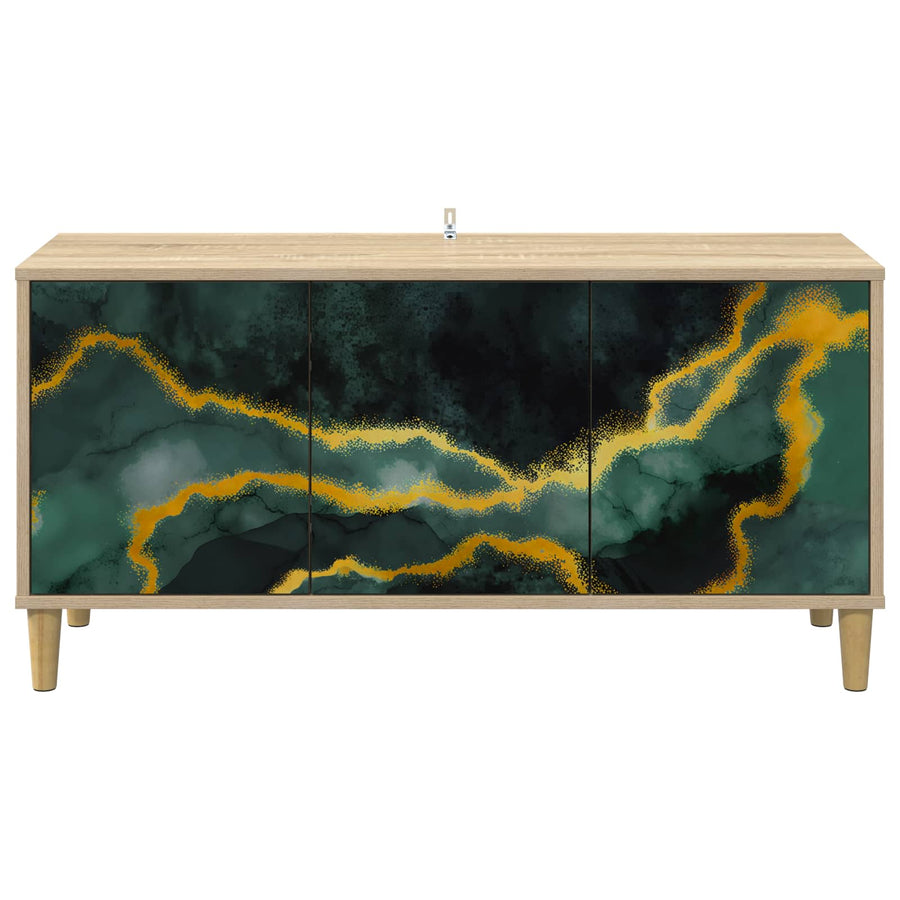 Tv-meubel WIJHE 102 x 33 x 50 cm Sonoma Bewerkt hout