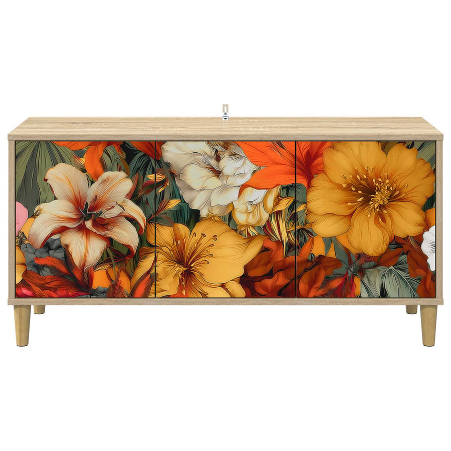 Tv-meubel GENNEP 102 x 33 x 50 cm Sonoma Bewerkt hout