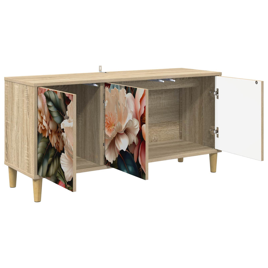 Tv-meubel BORNE 102 x 33 x 50 cm Sonoma Bewerkt hout