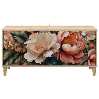 Tv-meubel BORNE 102 x 33 x 50 cm Sonoma Bewerkt hout