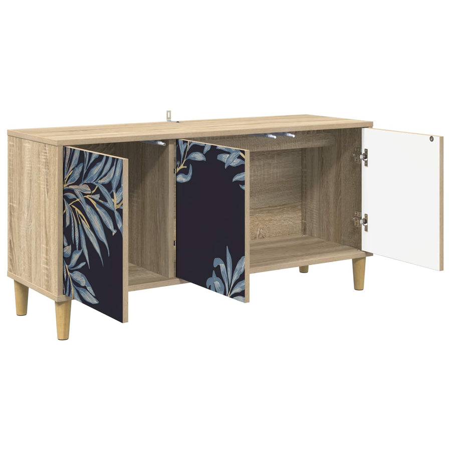 Tv-meubel DOKKUM 102 x 33 x 50 cm Sonoma Bewerkt hout