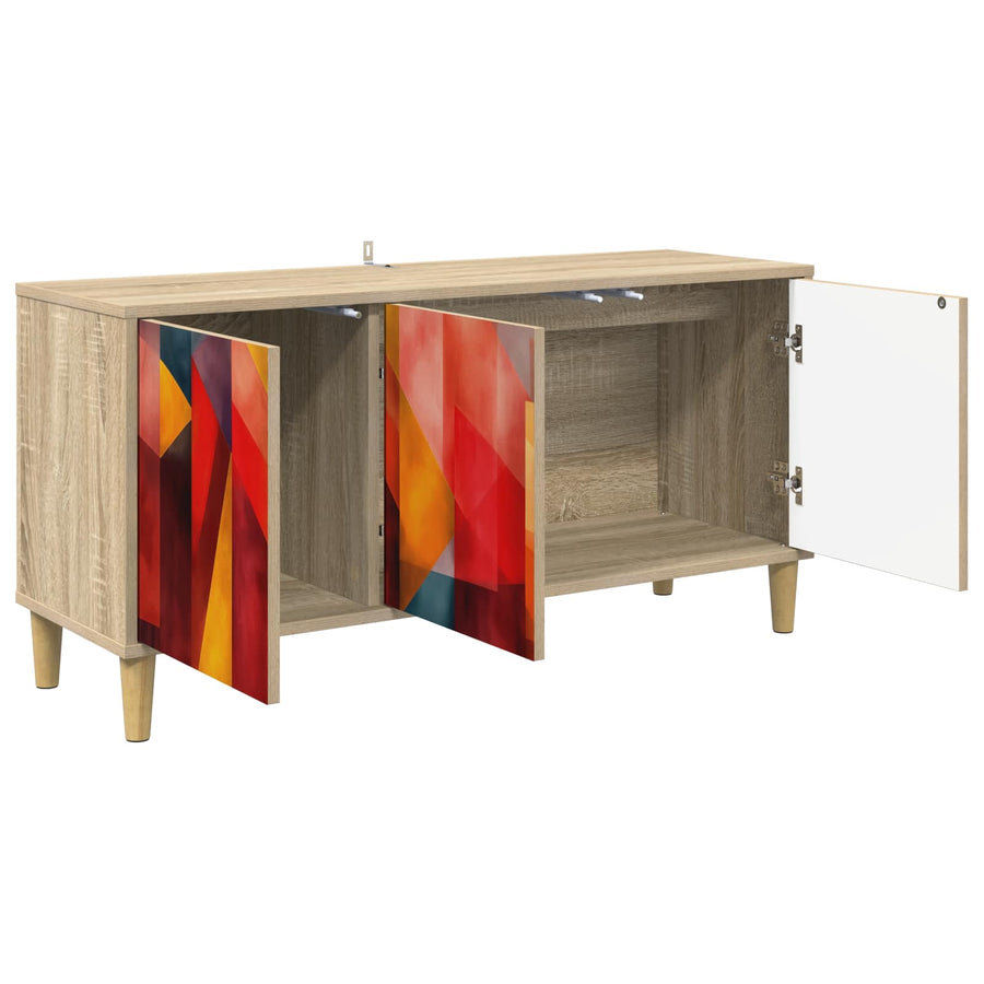 Tv-meubel HEESCH 102 x 33 x 50 cm Sonoma Bewerkt hout