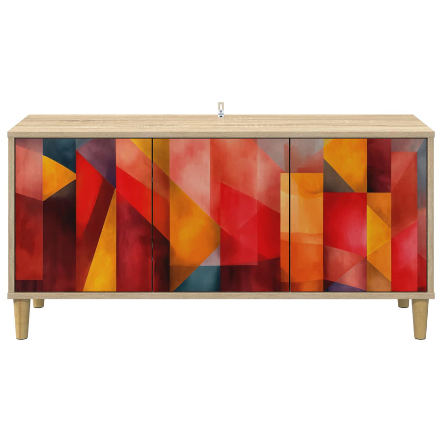 Tv-meubel HEESCH 102 x 33 x 50 cm Sonoma Bewerkt hout