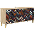 Tv-meubel OMMEN 102 x 33 x 50 cm Sonoma Bewerkt hout