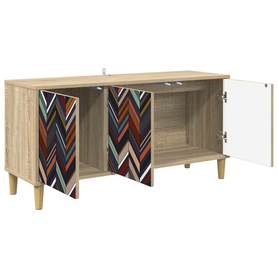 Tv-meubel OMMEN 102 x 33 x 50 cm Sonoma Bewerkt hout