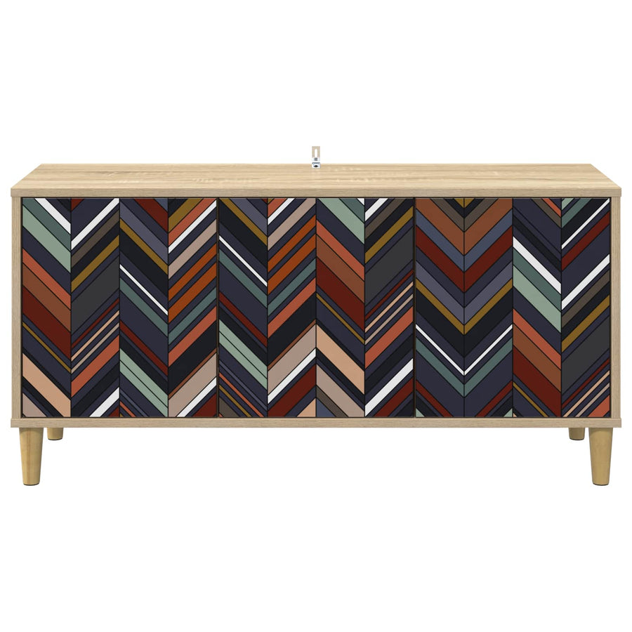Tv-meubel OMMEN 102 x 33 x 50 cm Sonoma Bewerkt hout