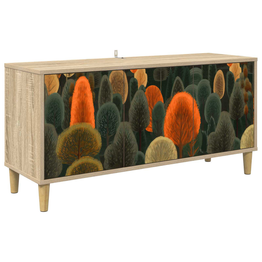Tv-meubel ZAANDAM 102 x 33 x 50 cm Sonoma Bewerkt hout