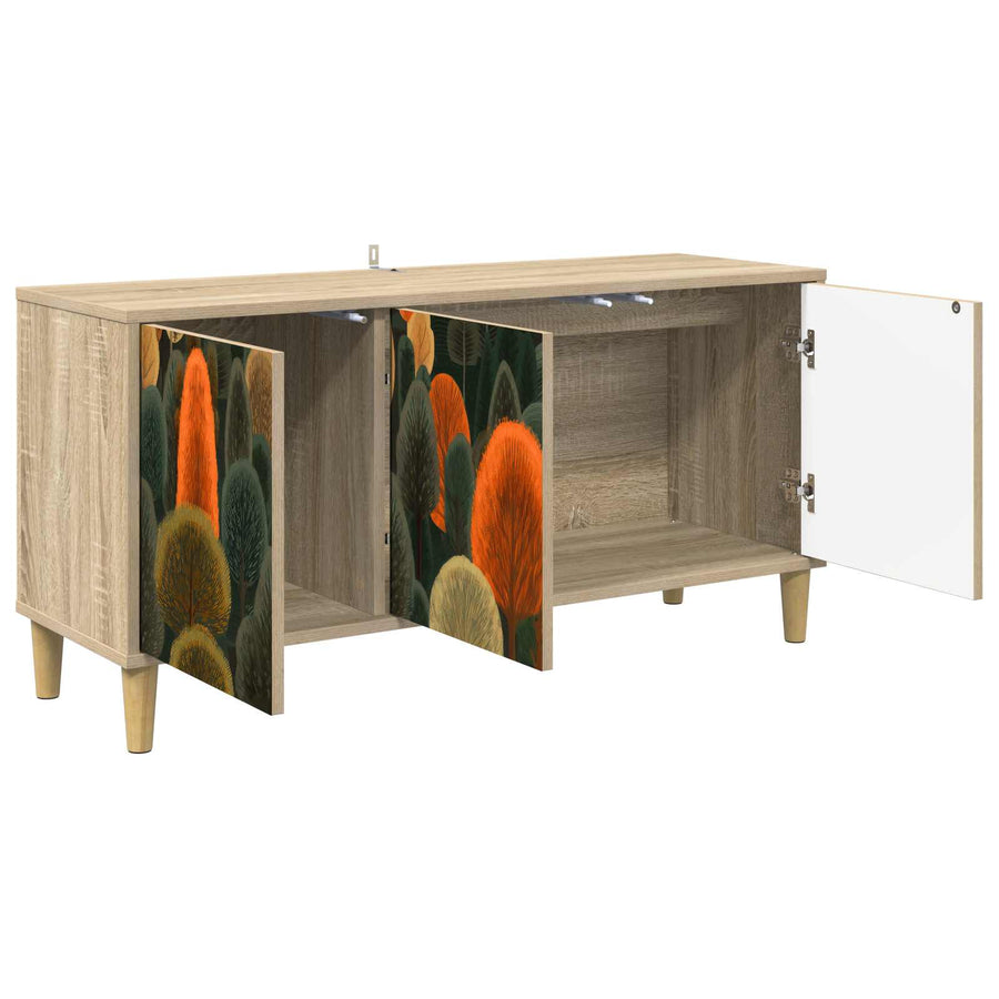 Tv-meubel ZAANDAM 102 x 33 x 50 cm Sonoma Bewerkt hout