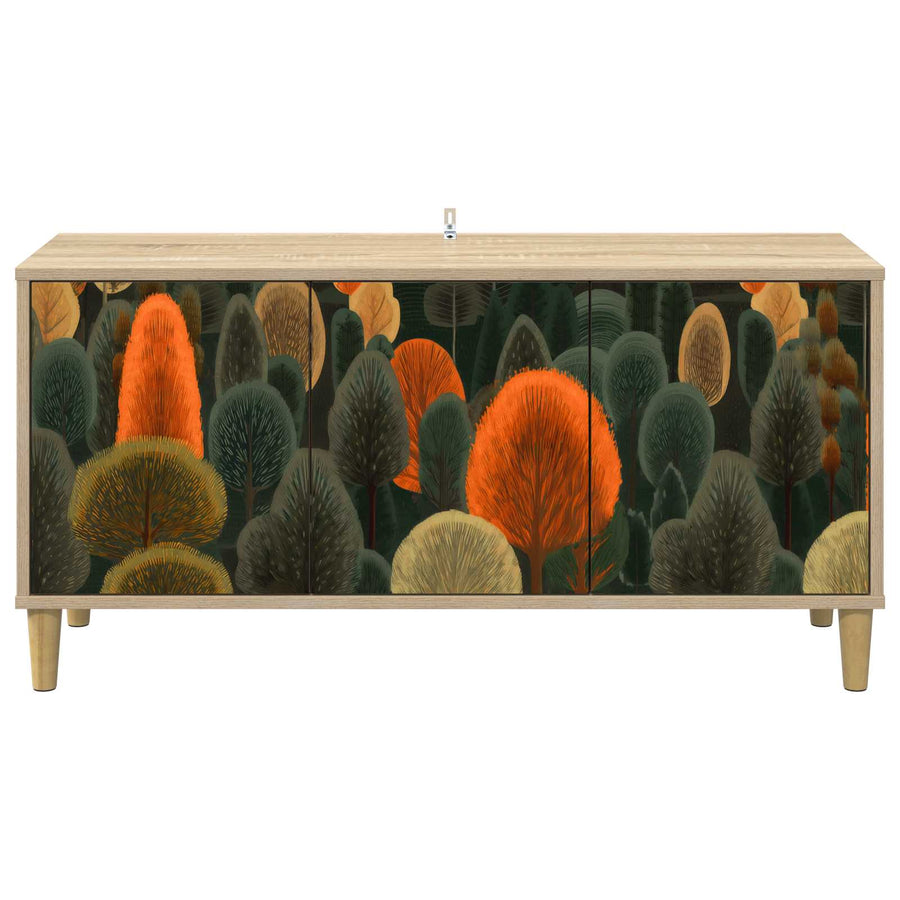 Tv-meubel ZAANDAM 102 x 33 x 50 cm Sonoma Bewerkt hout
