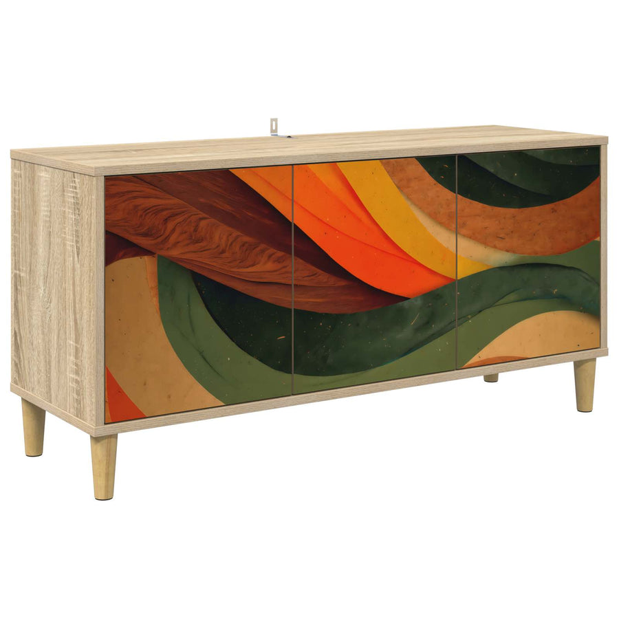 Tv-meubel BONN 102 x 33 x 50 cm Sonoma Bewerkt hout