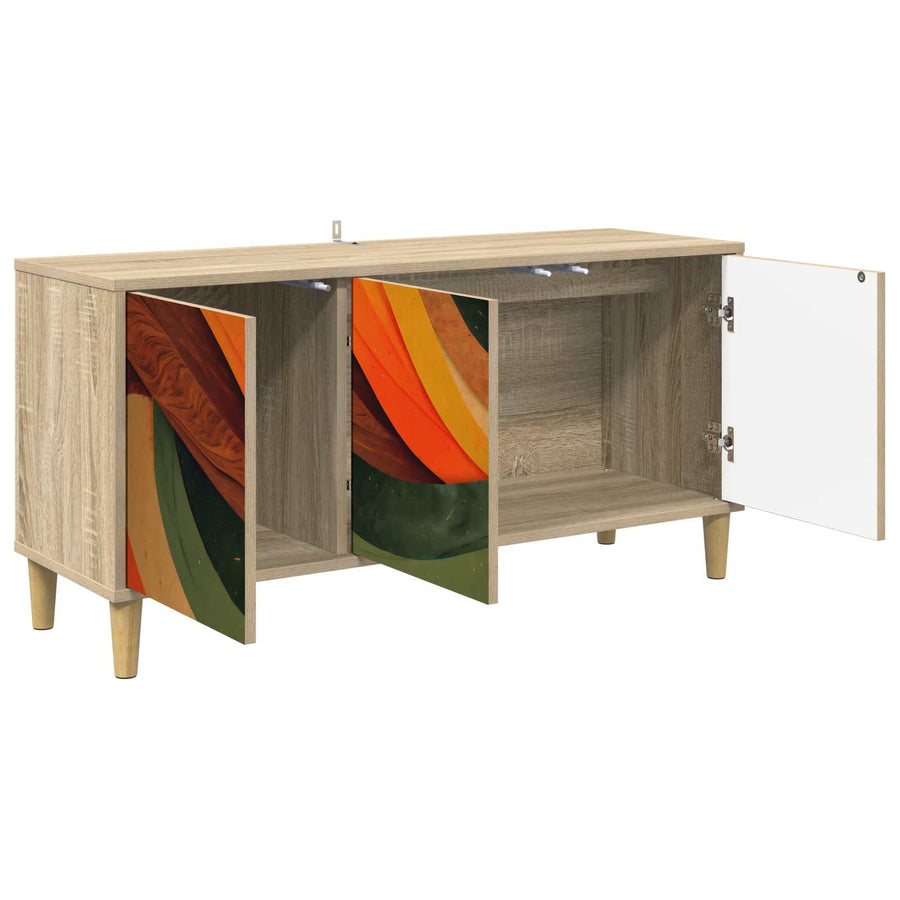 Tv-meubel BONN 102 x 33 x 50 cm Sonoma Bewerkt hout
