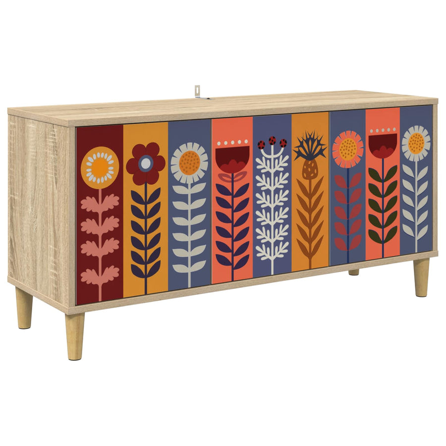 Tv-meubel ESSEN 102 x 33 x 50 cm Sonoma Bewerkt hout