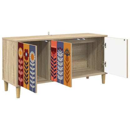 Tv-meubel ESSEN 102 x 33 x 50 cm Sonoma Bewerkt hout