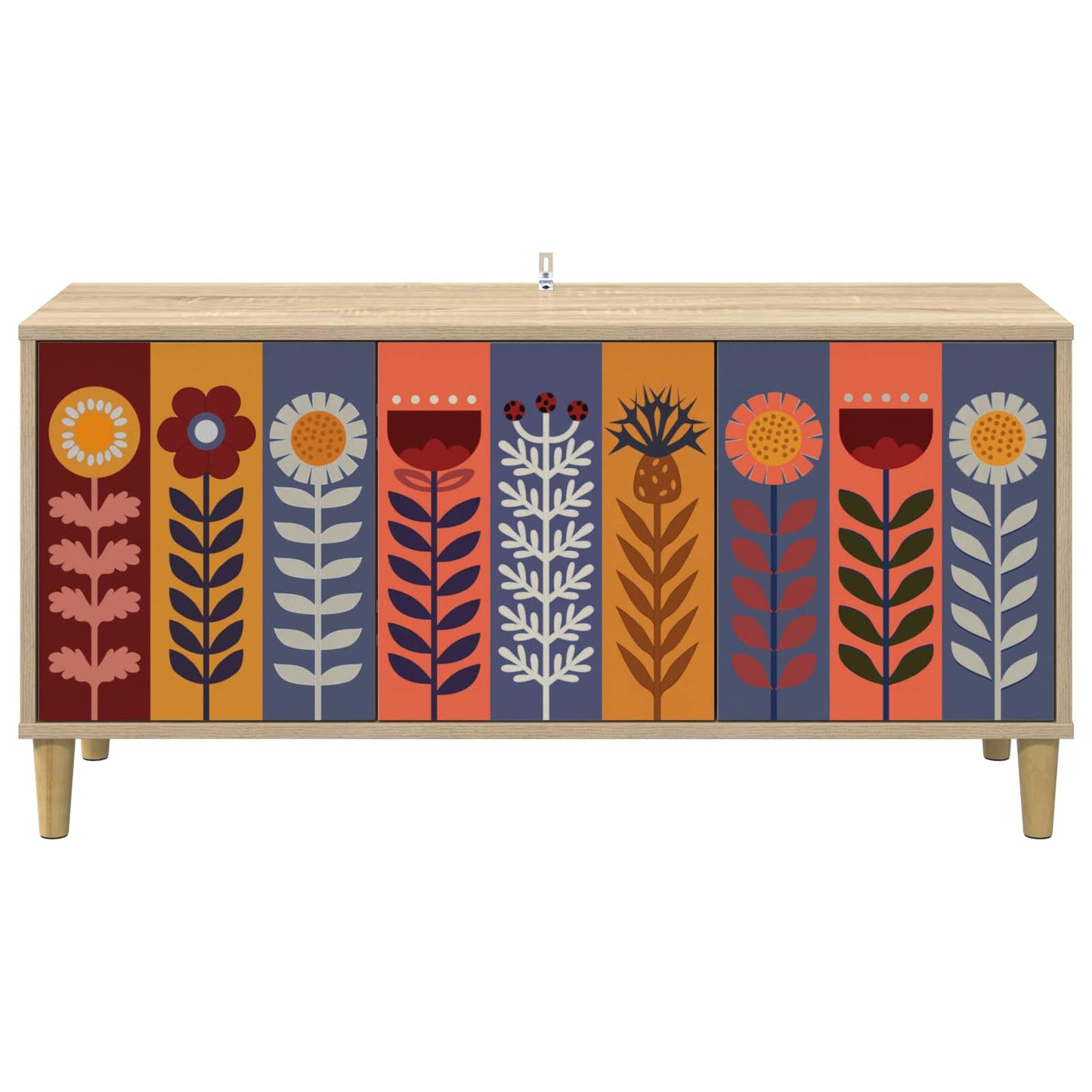 Tv-meubel ESSEN 102 x 33 x 50 cm Sonoma Bewerkt hout