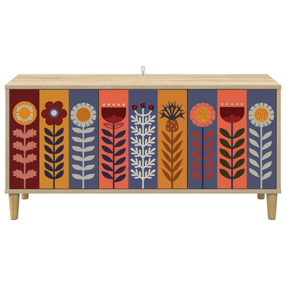 Tv-meubel ESSEN 102 x 33 x 50 cm Sonoma Bewerkt hout