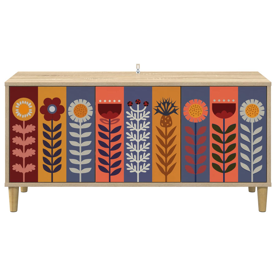 Tv-meubel ESSEN 102 x 33 x 50 cm Sonoma Bewerkt hout
