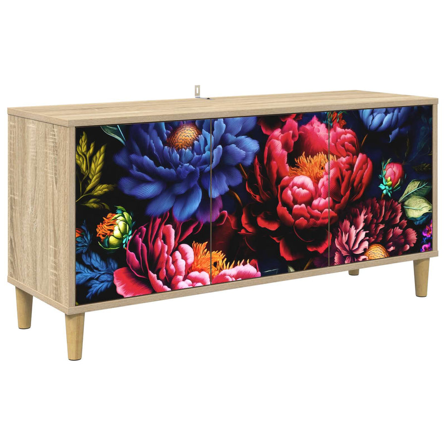 Tv-meubel KIEL 102 x 33 x 50 cm Sonoma Bewerkt hout