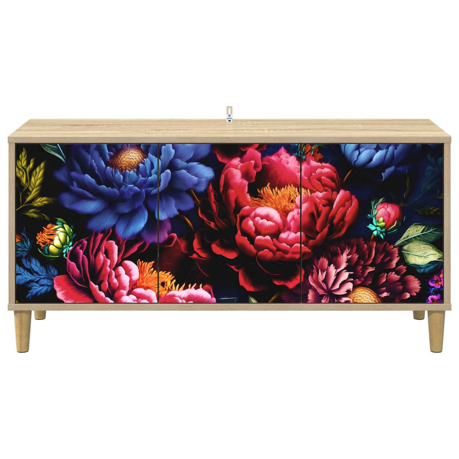 Tv-meubel KIEL 102 x 33 x 50 cm Sonoma Bewerkt hout