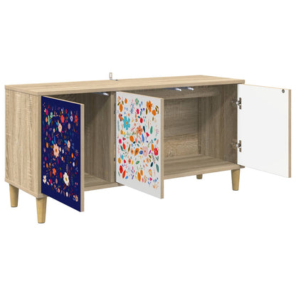 Tv-meubel MAINZ 102 x 33 x 50 cm Sonoma Bewerkt hout