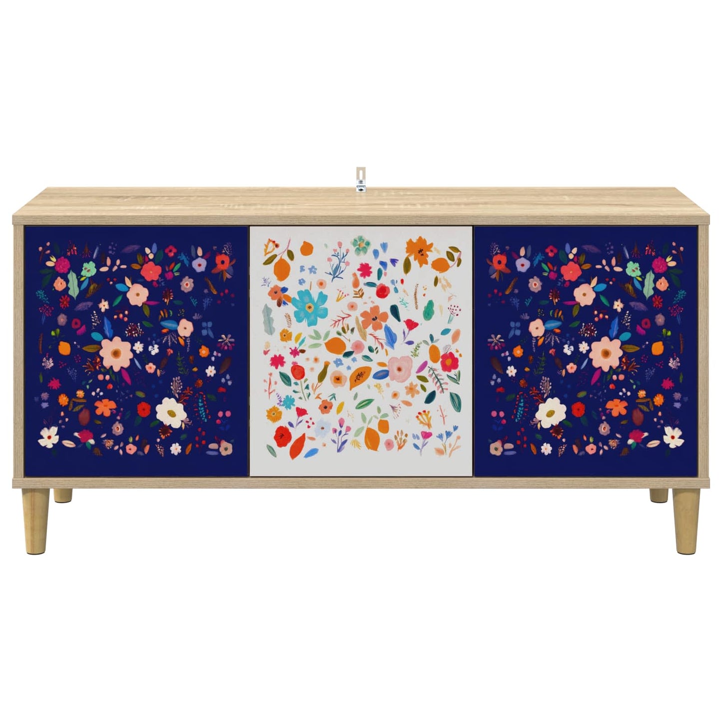 Tv-meubel MAINZ 102 x 33 x 50 cm Sonoma Bewerkt hout