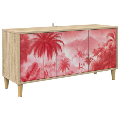 Tv-meubel AACHEN 102 x 33 x 50 cm Sonoma Bewerkt hout