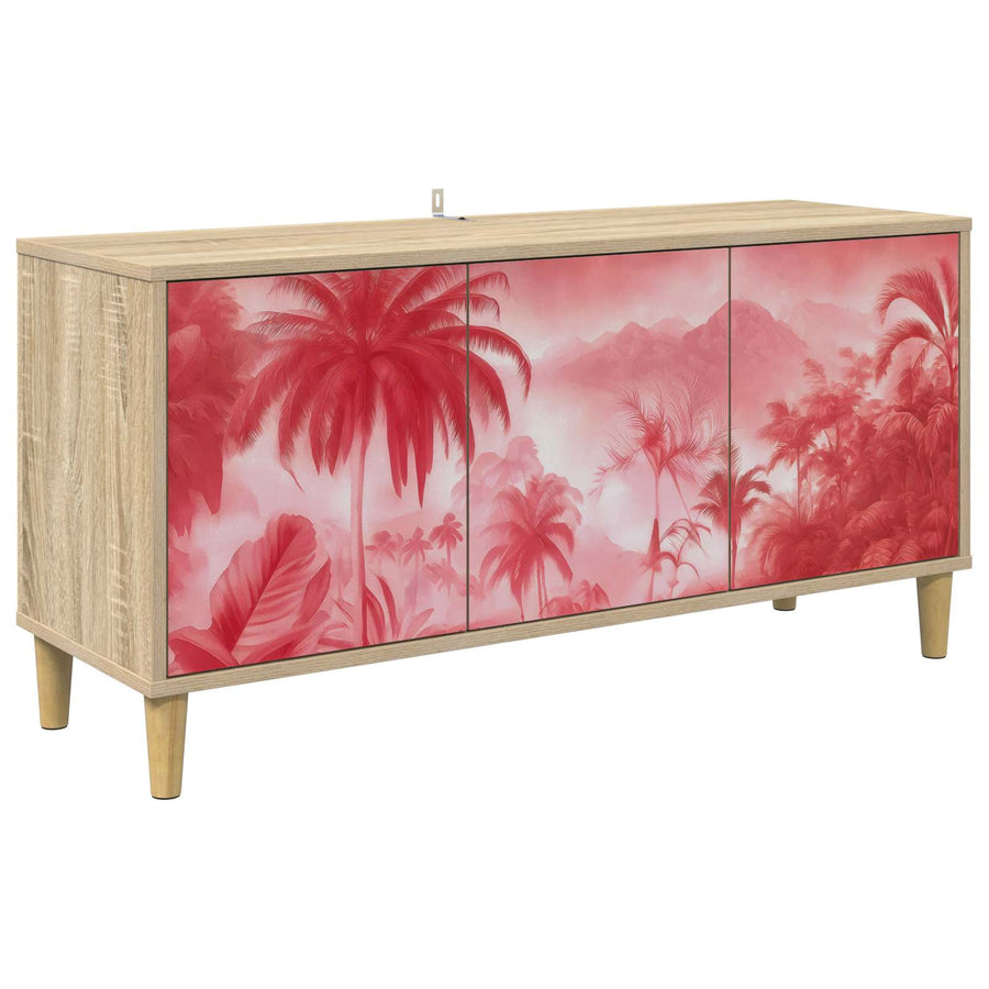 Tv-meubel AACHEN 102 x 33 x 50 cm Sonoma Bewerkt hout
