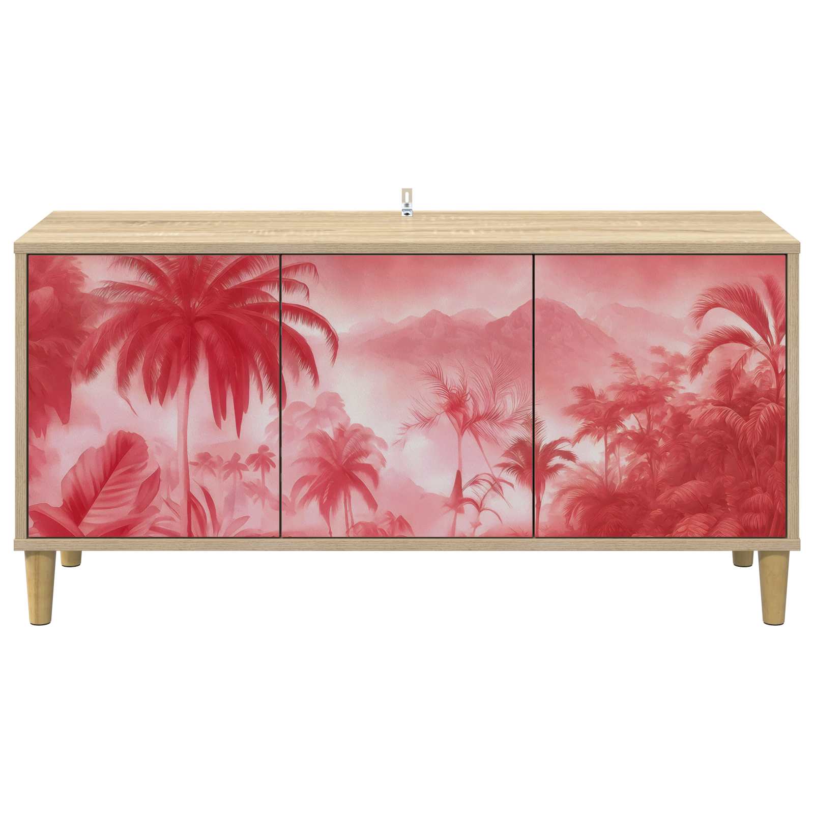 Tv-meubel AACHEN 102 x 33 x 50 cm Sonoma Bewerkt hout