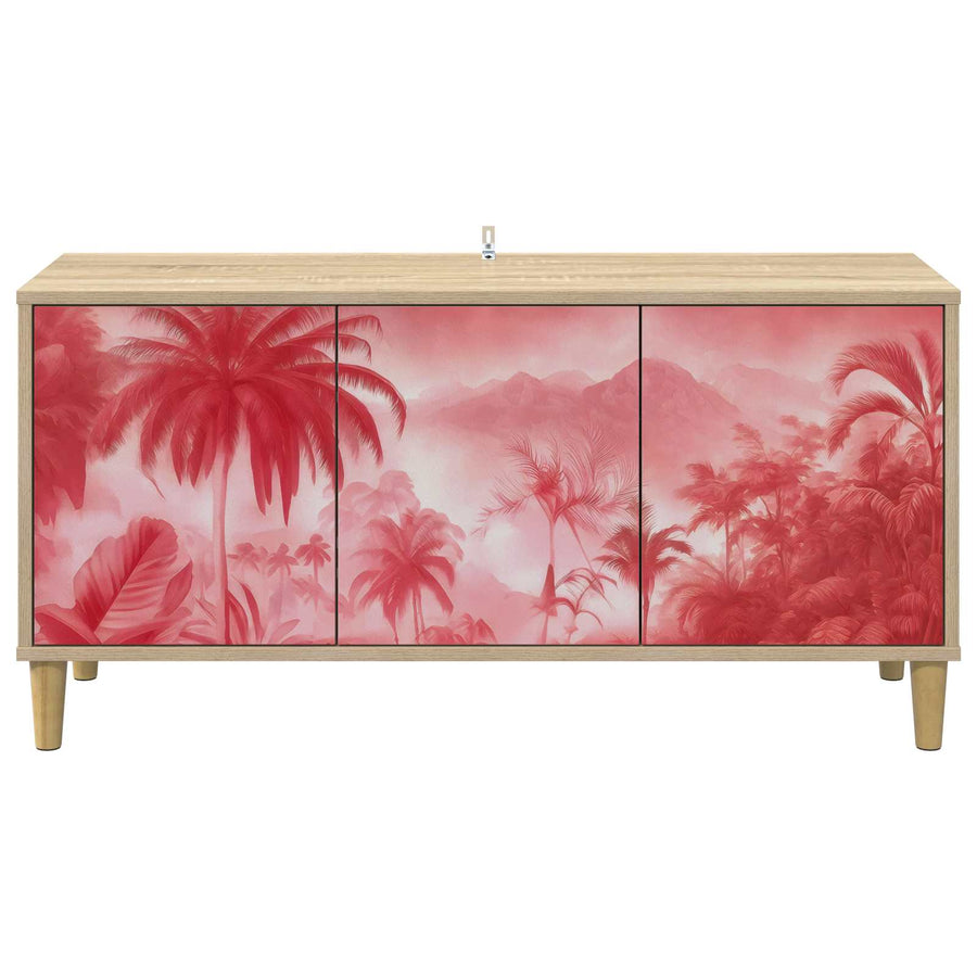 Tv-meubel AACHEN 102 x 33 x 50 cm Sonoma Bewerkt hout
