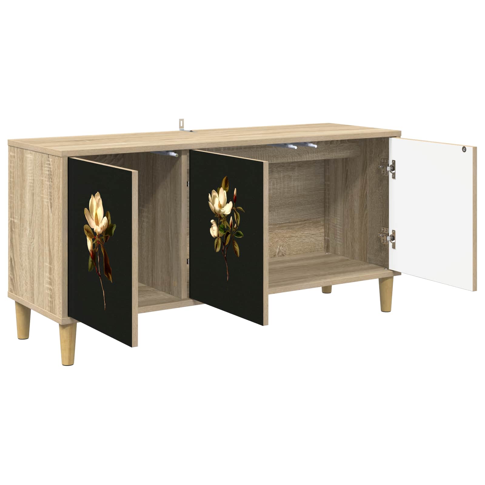 Tv-meubel BREMEN 102 x 33 x 50 cm Sonoma Bewerkt hout