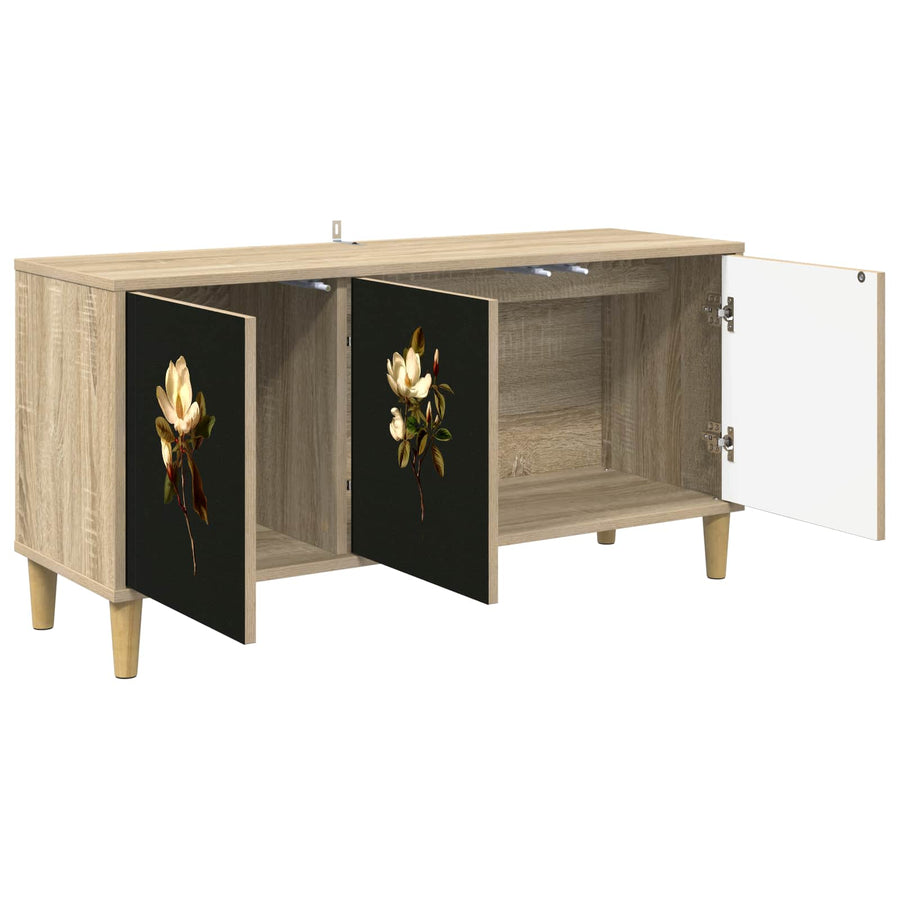 Tv-meubel BREMEN 102 x 33 x 50 cm Sonoma Bewerkt hout