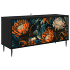 Tv-meubel 102x33x51 cm zwart eiken bewerkt hout