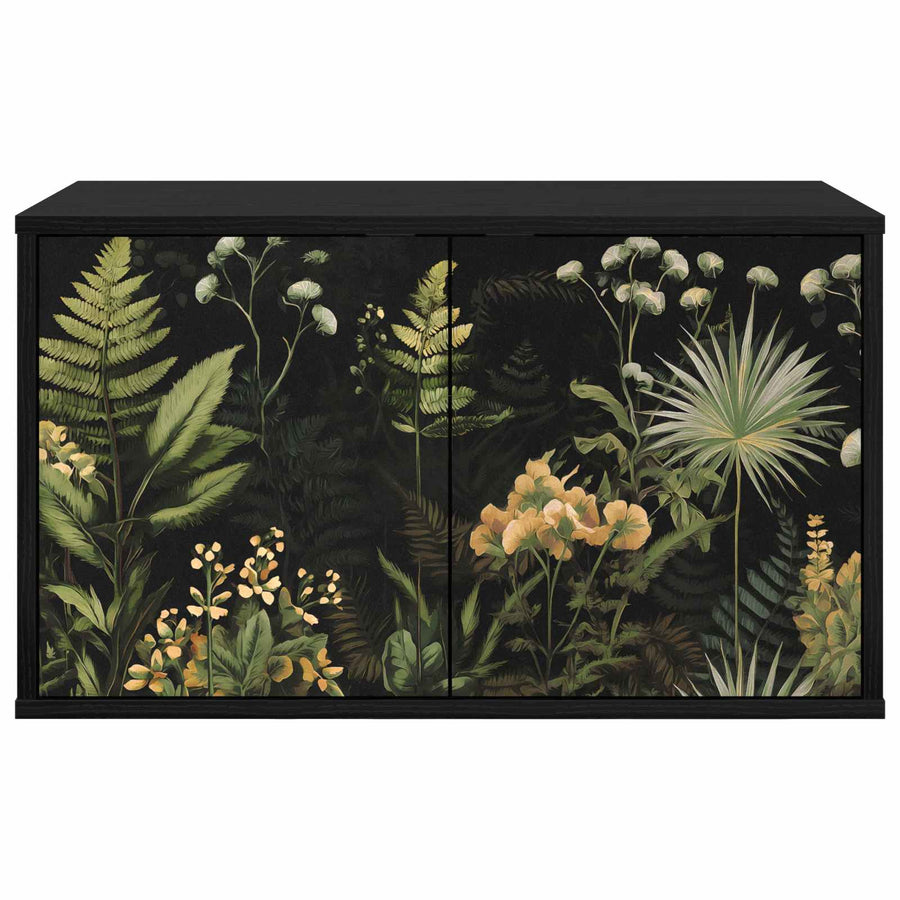 Wandgemonteerd tv-meubel RHENEN 69 x 33 x 40 cm Zwart eiken