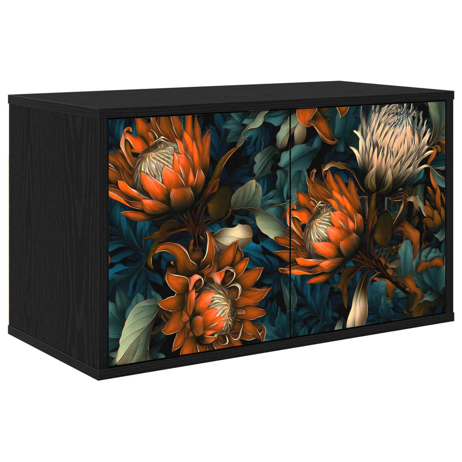Wandgemonteerd tv-meubel LOCHEM 69 x 33 x 40 cm Zwart eiken