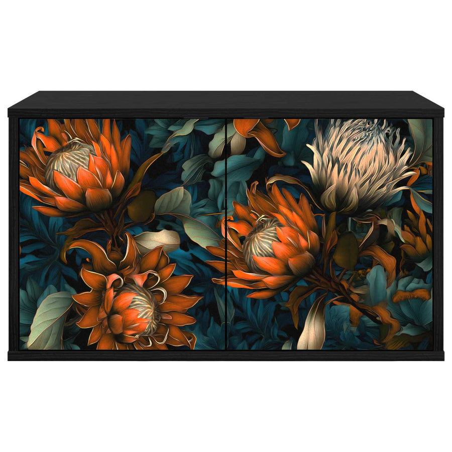Wandgemonteerd tv-meubel LOCHEM 69 x 33 x 40 cm Zwart eiken