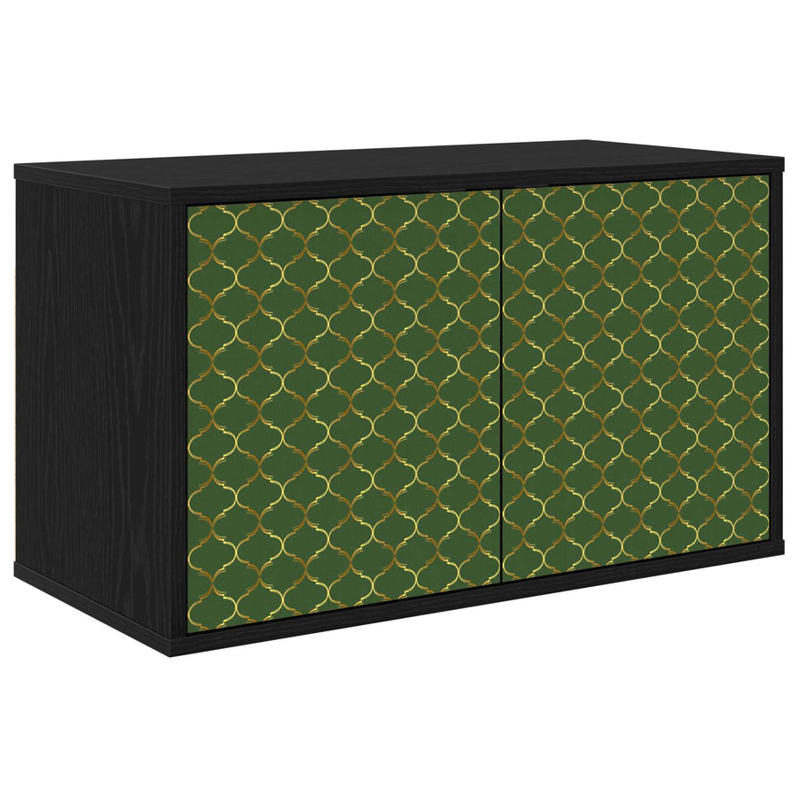Wandgemonteerd tv-meubel GELEEN 69 x 33 x 40 cm Zwart eiken
