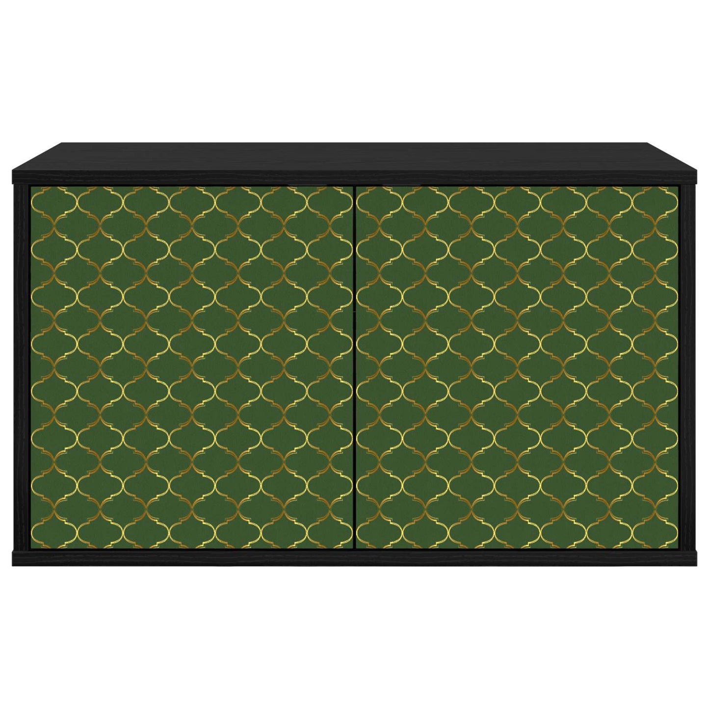 Wandgemonteerd tv-meubel GELEEN 69 x 33 x 40 cm Zwart eiken