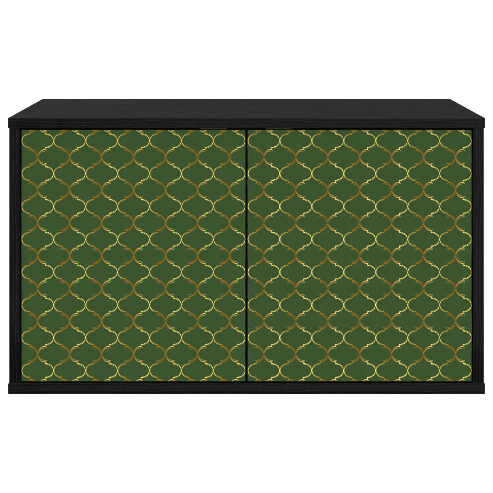 Wandgemonteerd tv-meubel GELEEN 69 x 33 x 40 cm Zwart eiken