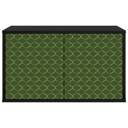 Wandgemonteerd tv-meubel GELEEN 69 x 33 x 40 cm Zwart eiken